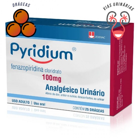Pyridium 100 mg 25 drádeas